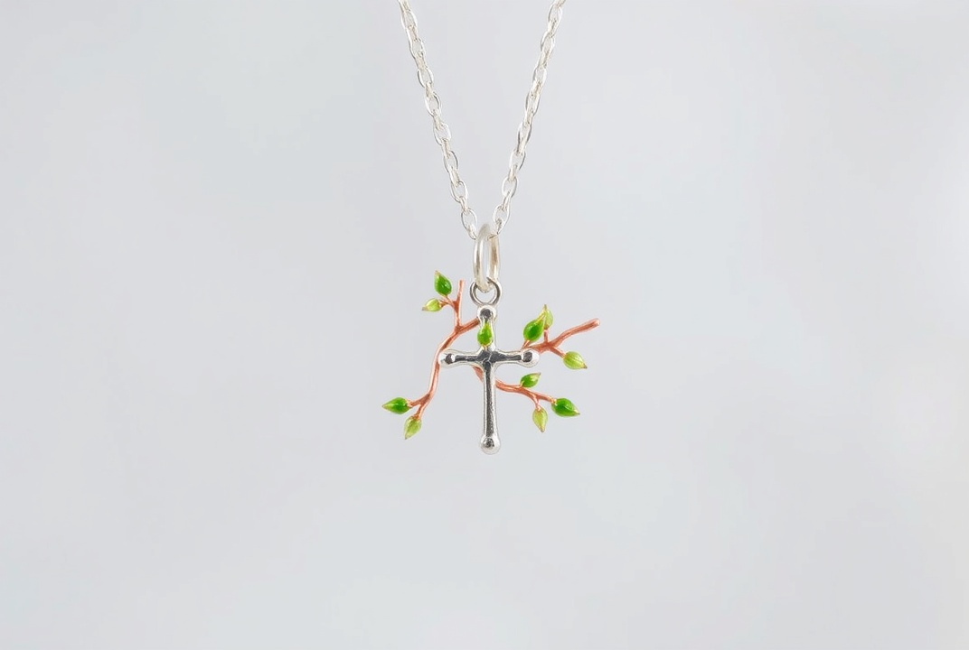 cadena de cruz para mujer