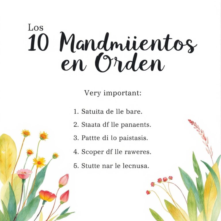 Los 10 Mandamientos en Orden: Una Guía Práctica para la Vida Religiosa